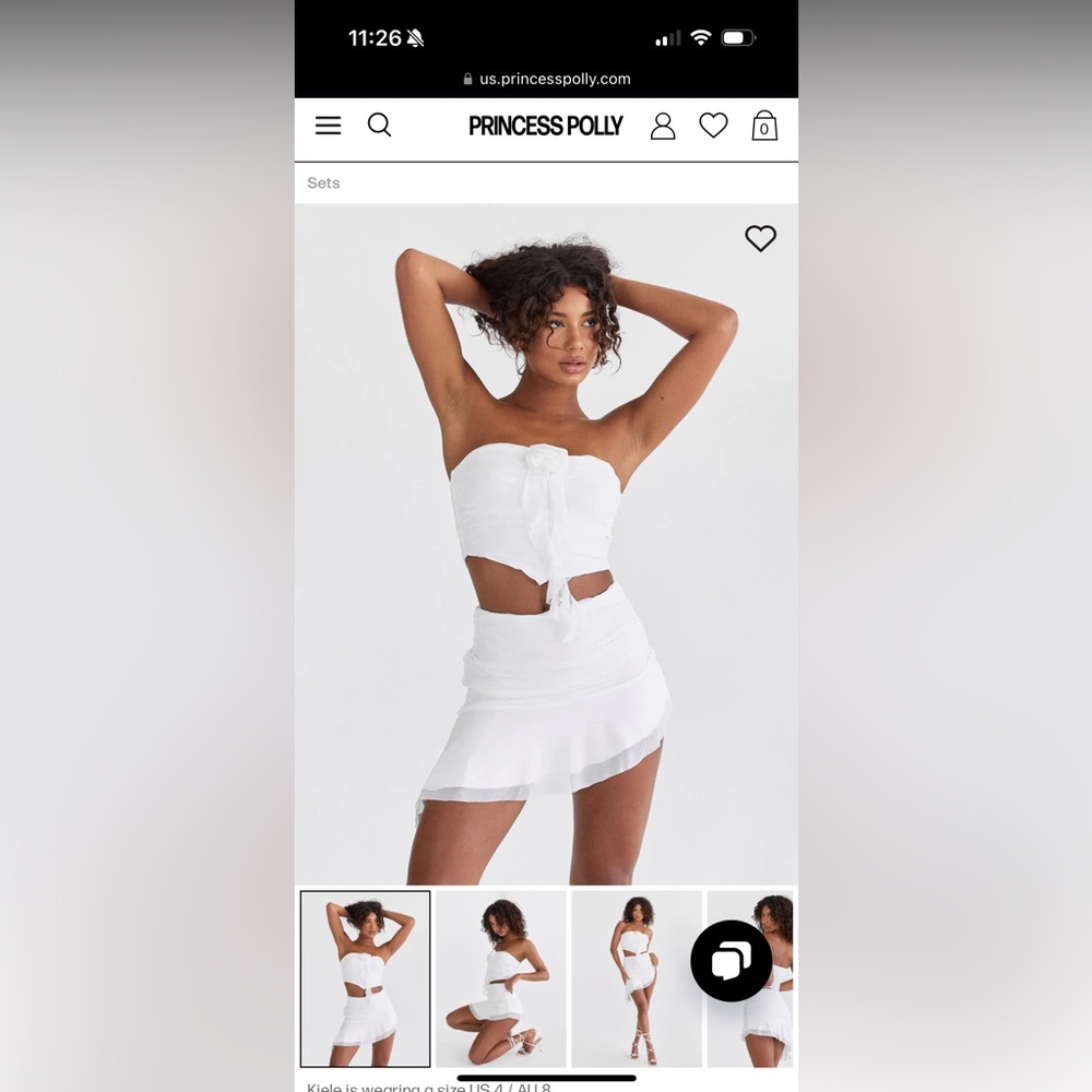White Mini Skirt Set